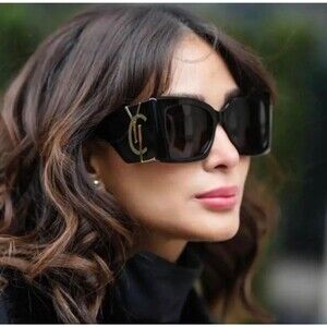Oversized Cat Eye Sunglasses Women 2024 Luxury Brand Designer Fashion Square